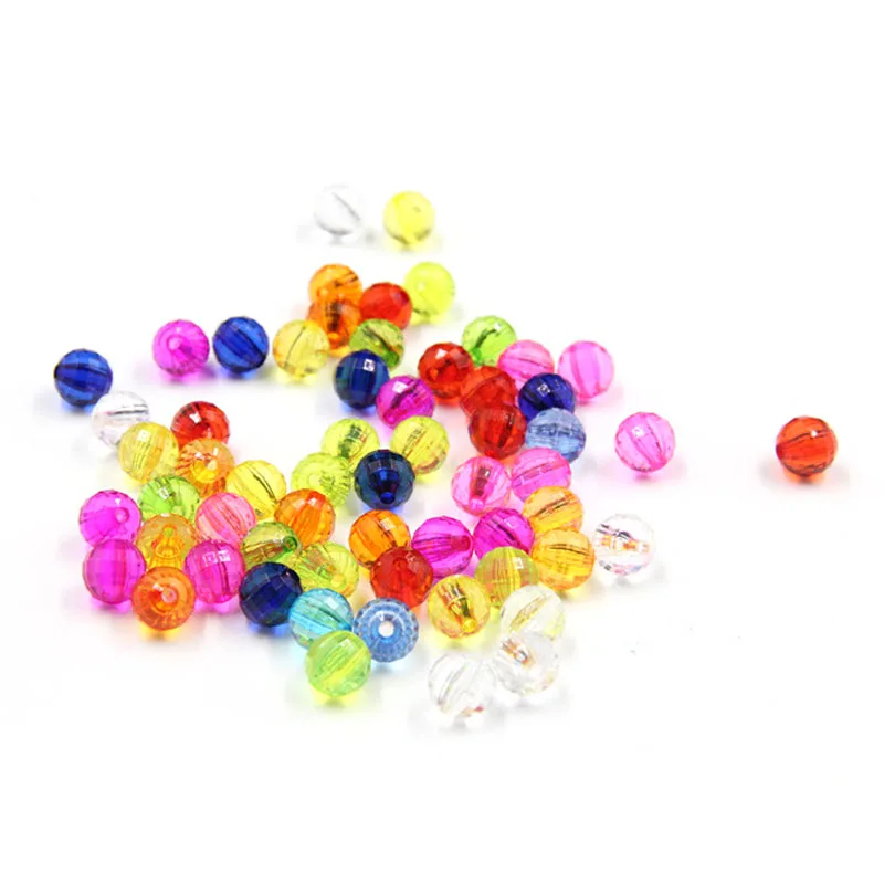 Горячая продажа DIY Смешанные акриловые граненые круглые бусины разделители