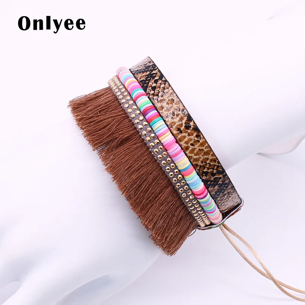 Модный высококачественный кожаный браслет для женщин и мужчин цвета хаки с