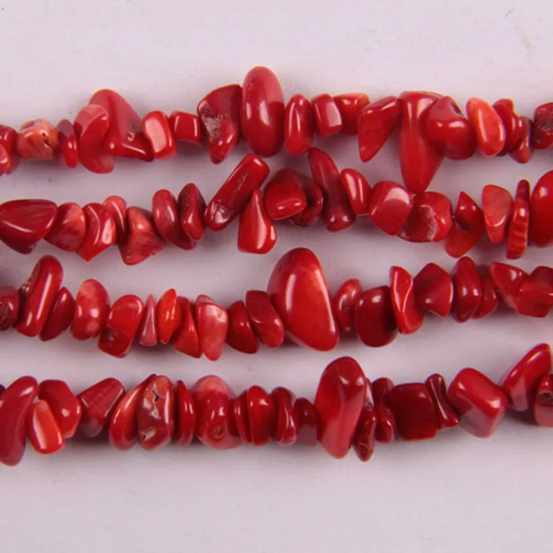 Красный морской коралловый кристалл свободные бусины нитка 32 дюйма ювелирные