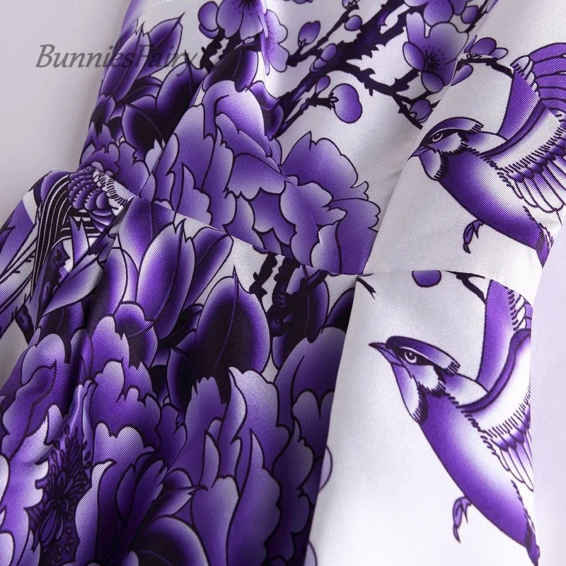 BunniesFairy 2019 новый китайский Винтажный стиль цветок птица цветочный принт халат