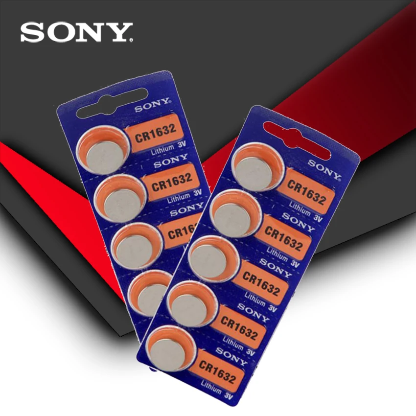 

5pc/lot Sony Original 100% CR1632 Button Cell Battery For Watch Car Remote Key cr 1632 ECR1632 GPCR1632 3v Lithium Battery