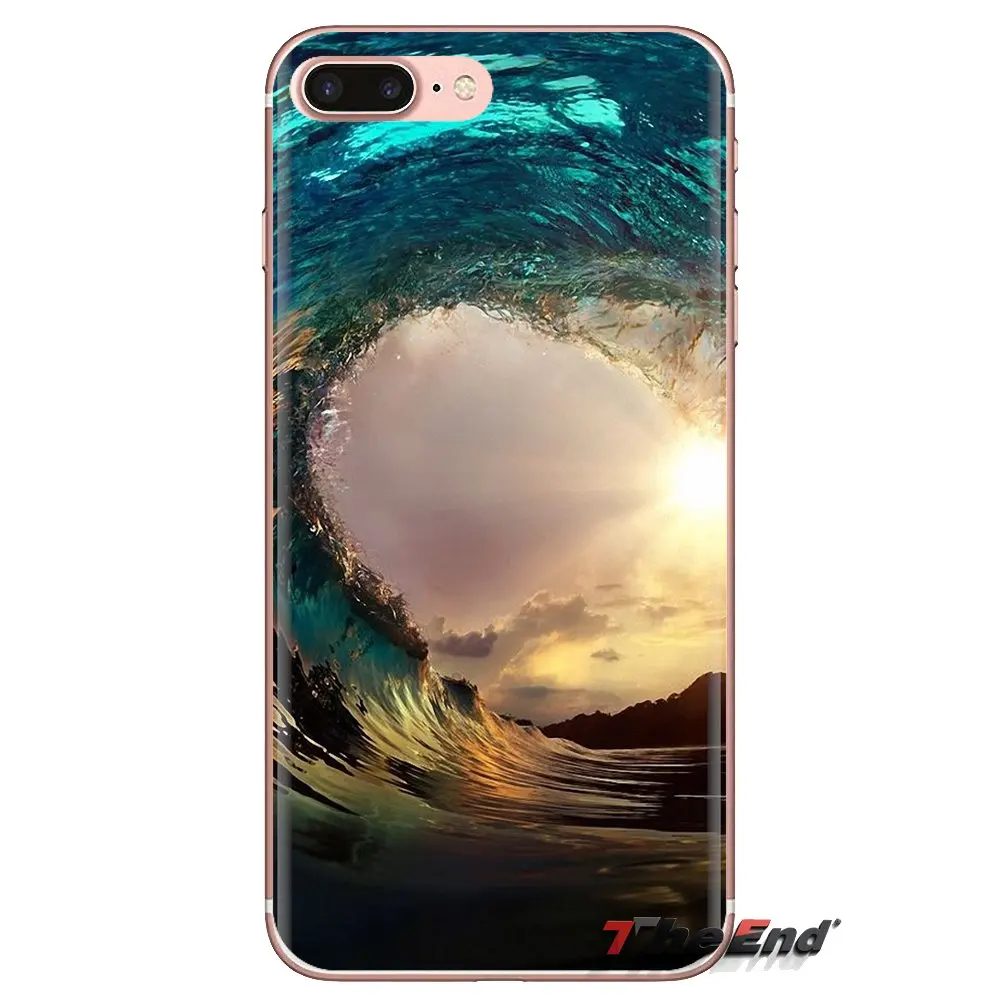 For HTC One U11 U12 X9 M7 M8 A9 M9 M10 E9 Plus Desire 630 530 626 628 816 820 830 Soft Covers Summer nature sea blue Ocean Waves |