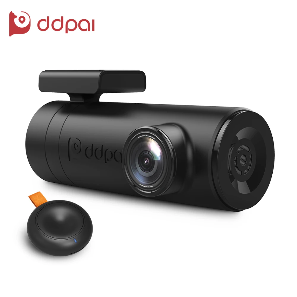 Ddpai mini2P WiFi Dash Cam искажающий объектив 1440 P Ultra HD Автомобильная камера DVR беспроводной