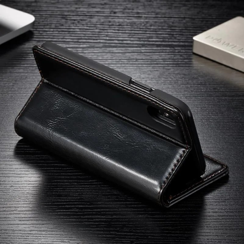 Luxury Smooth Retro PU Leather Card Slot Stand Wallet Case For iPhone X 8 7 6 6s Plus 5 5s SE Phone Cases Cover Back |