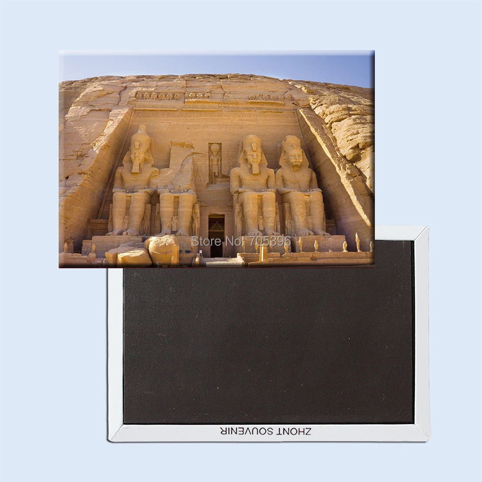 

Temple of Ramesses II Abu Simbel Egypt,Tourist Souvenir Rigid Fridge Magnets 20938