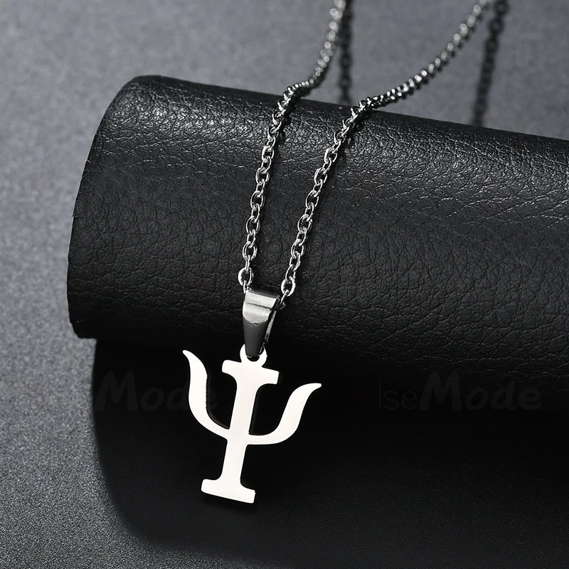 Женское колье ELSEMODE из нержавеющей стали 316L с буквенным символом PSI Ювелирное