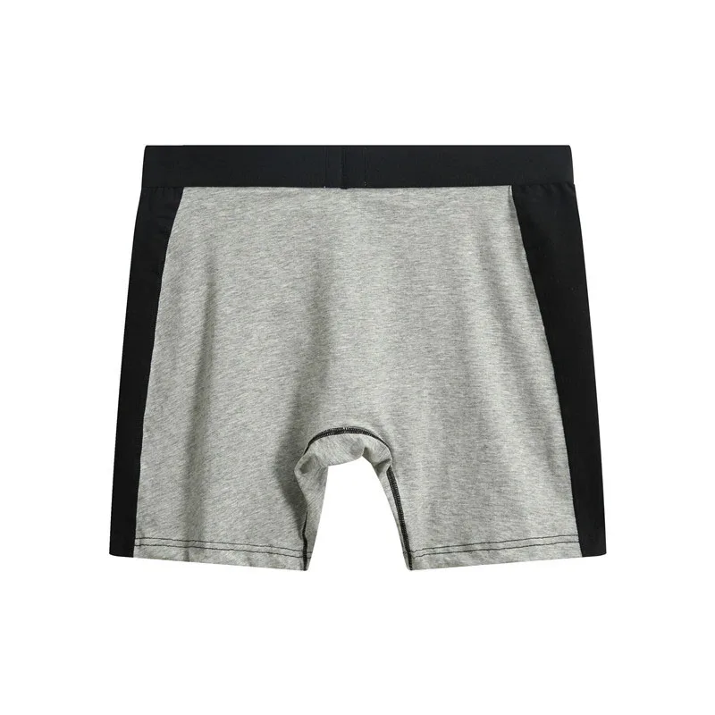 Мужские хлопковые трусы боксеры составного цвета Длинные износостойкие шорты