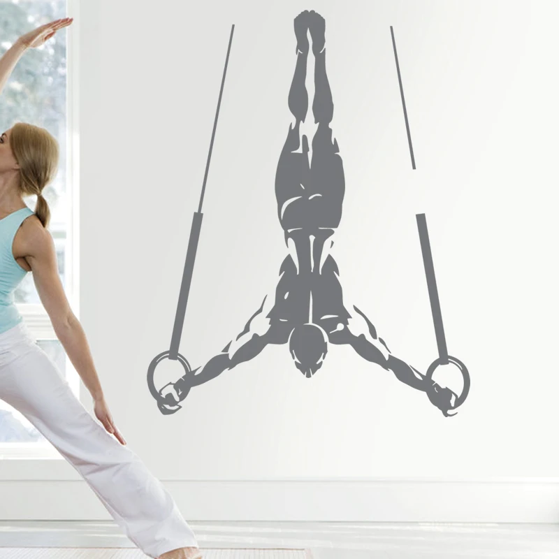 Наклейка для автомобильного тренажерного зала кольцо гимнастика фитнес