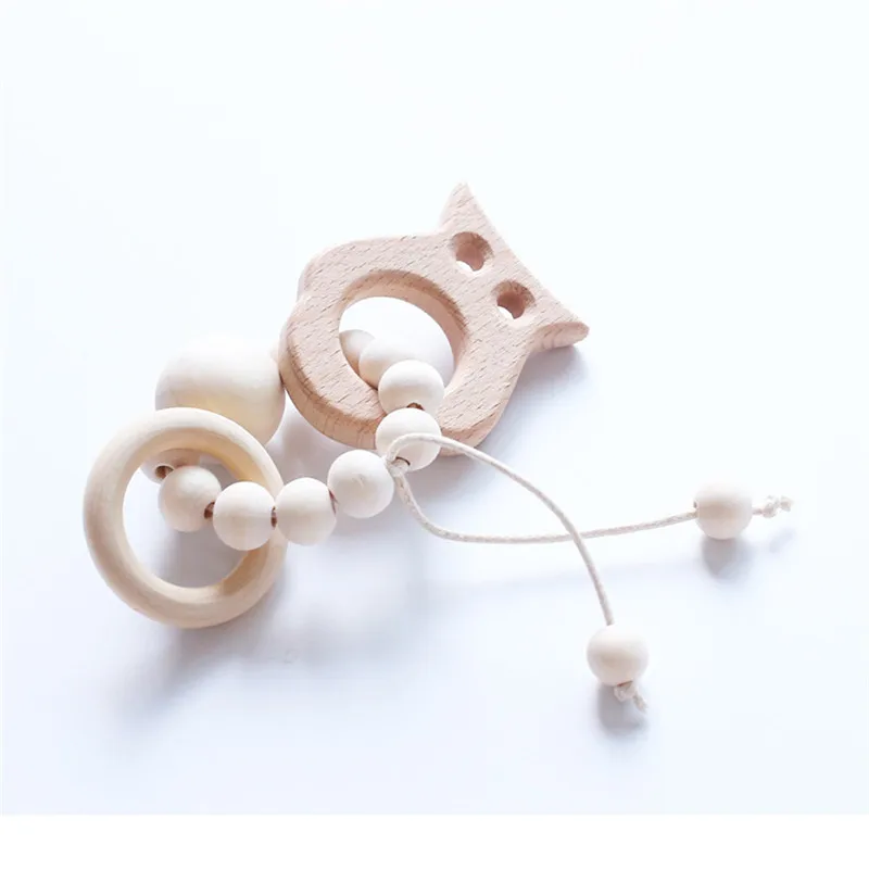 Деревянный Детский браслет ювелирные изделия в форме животных прорезывание