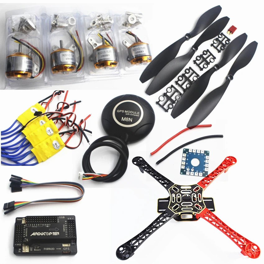 APM2.8 Контроллер полета с прямым контактом 450 Квадрокоптер Racing F450 Kit Frame and 8M GPS 2212 1000KV