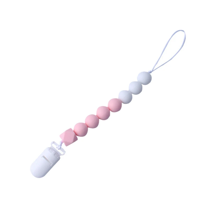 Baby Care Universal Silicone Pacifier Chain Mix Beaded Baby Feeding Pacifiers Clips1