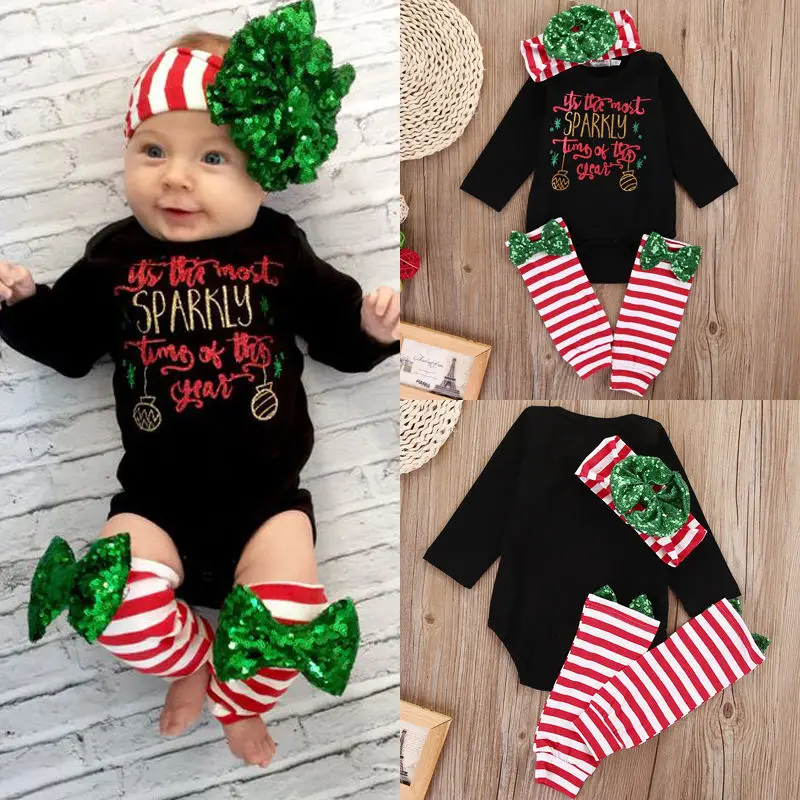 Модный комплект одежды для новорожденных мальчиков и девочек рождественские