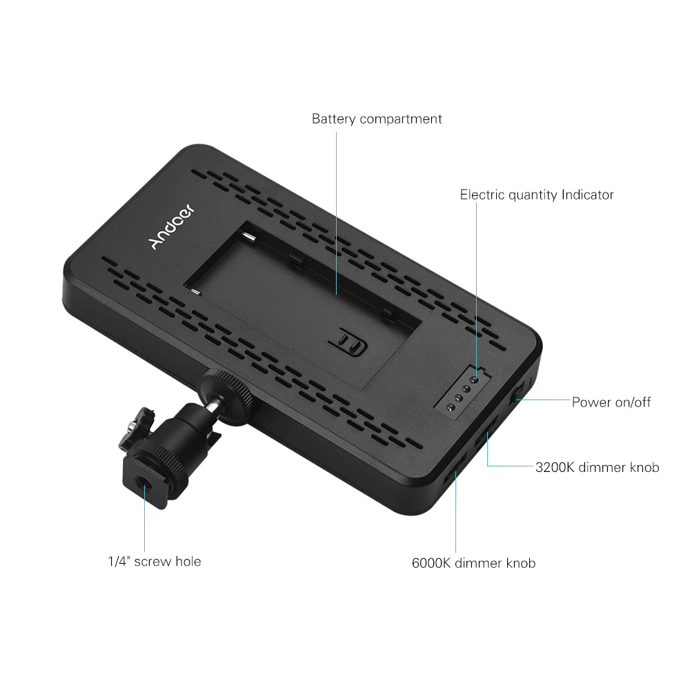 Цена Набор светодиодных ламп Andoer для видеосъемки, 228 шт., включает светодиодные лампы для видеосъемки, оссветильник ительную стойку, подходящий а...