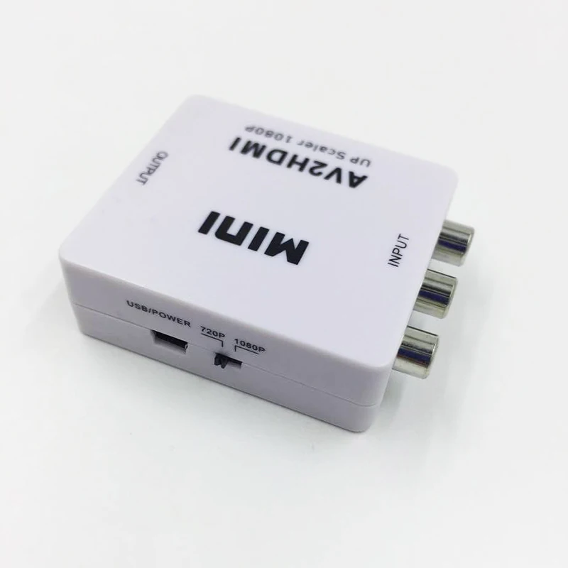 Baolyda мини AV к преобразователь видеосигнала HDMI коробка AV2HDMI RCA cvbs адаптер для HD ТВ PS3