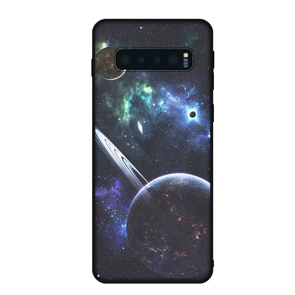 Чехол Eqvvol Space Moon для Samsung Galaxy S8 S9 S10 Plus Lite A6 A7 A8 Note 8 9 J3 J5 J7 цветочный чехол тонкий из