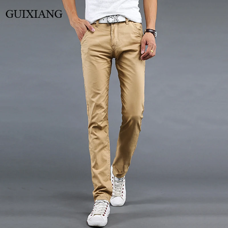 

2017 new spring and autumn style men long pants high quality fashion casual solid slim straight men's trousers large size 28-40