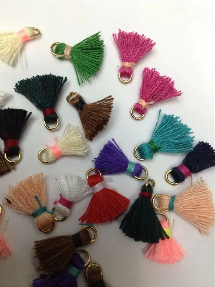 2019 разноцветные хлопковые кисточки с кольцом 1 5 см мини 100 шт. | Дом и сад