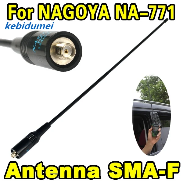 Kebidumei для Φ NA771 NA 771 SMA Женская Двухдиапазонная гибкая антенна VHF/UHF 144/430 МГц Kenwood