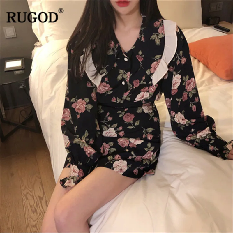 Женский комплект из 2 предметов RUGOD элегантный костюм с воротником Питер Пэн топы