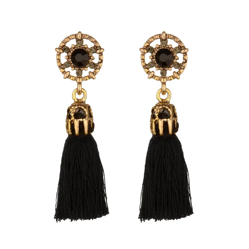 Элегантные серьги ручной работы в богемном стиле Хрустальный драгоценный камень