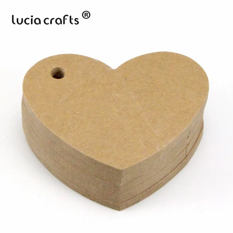 Lucia craft 24 шт./лот 5 2*6 6 см в форме сердца крафт бумага карта для свадьбы хороший