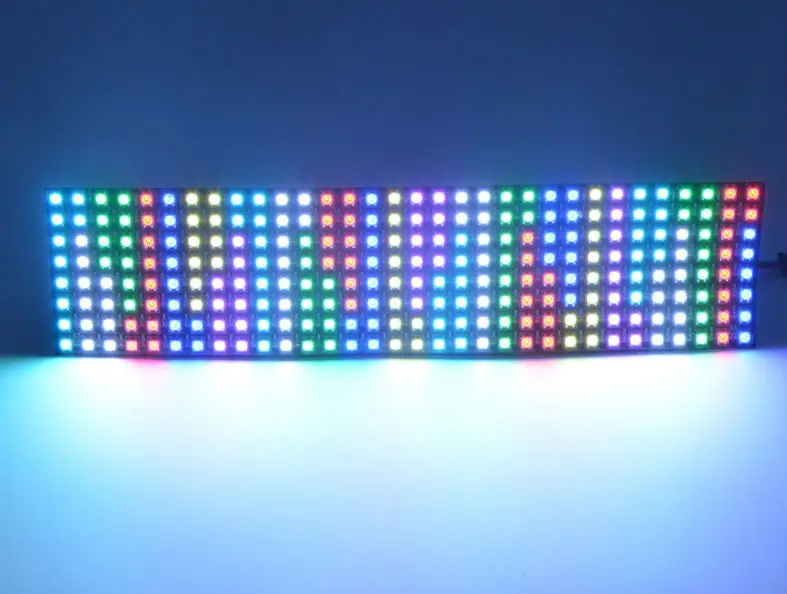 [Seven Neon] Бесплатная доставка DC5V 8*32 256led WS2812B/WS281 LED Гибкая панель экран RGB Pixel цифровой