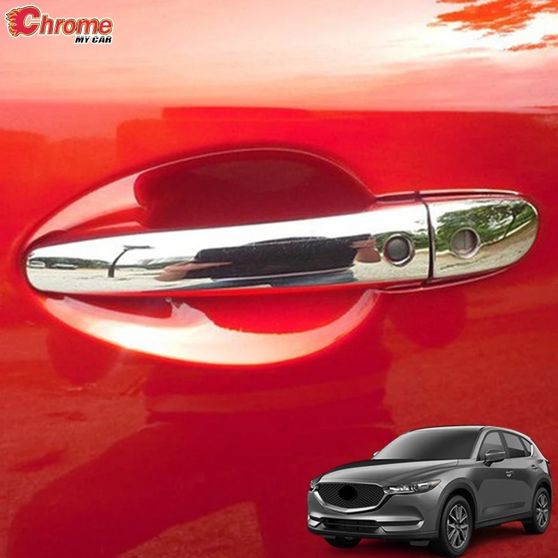 Для Mazda CX 5 CX5 KF 2017 2018 2019 хром наружная дверная ручка Накладка умный ключ молдинг