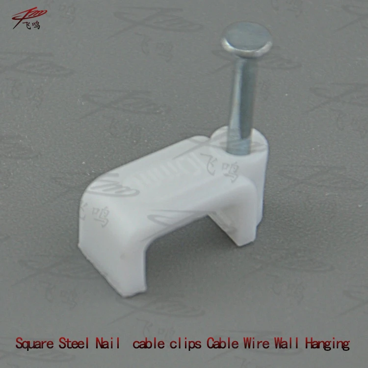 100PCS/bag 4mm cable clips nail wire white F4 Square Steel Nail Cable Wire Wall Hanging | Обустройство дома