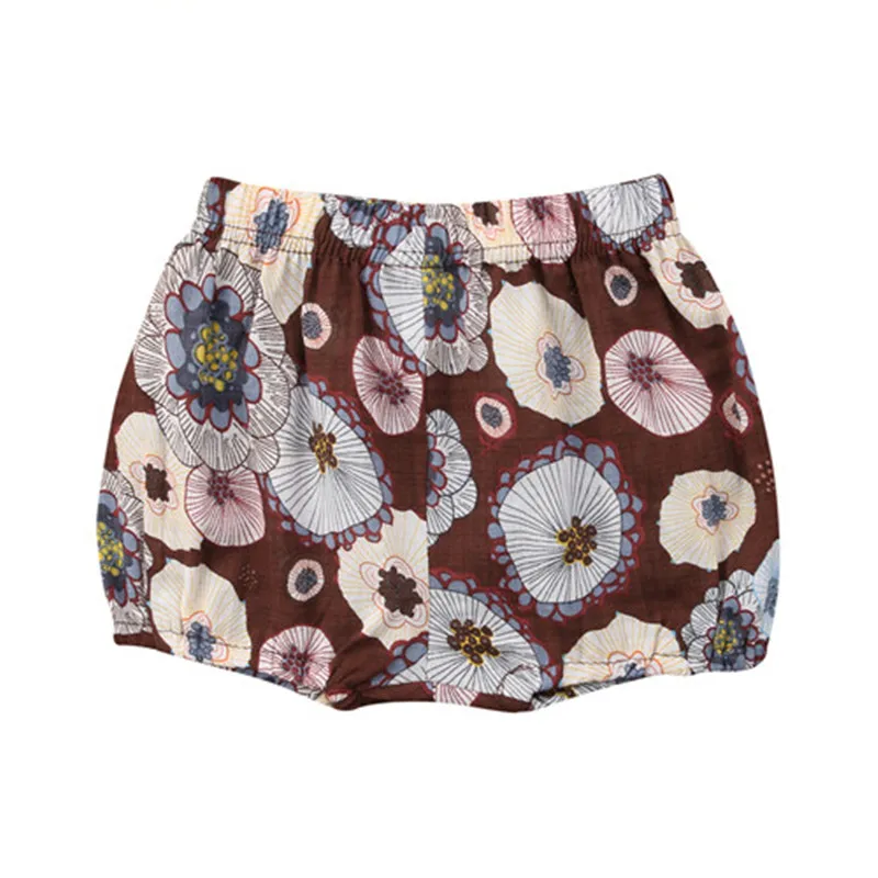 Pudcoco/хлопковые шорты для малышей с принтом летние шаровары эластичной резинкой