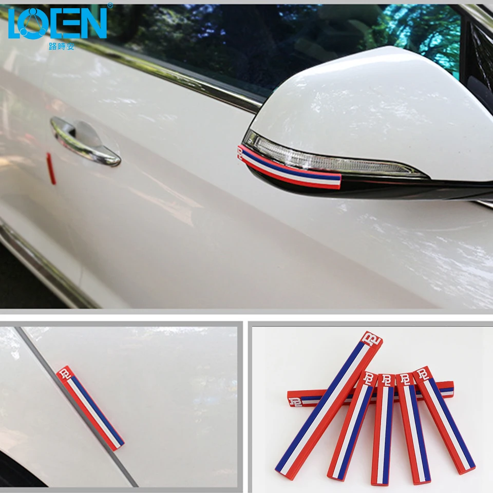

6pc/lot Silica gel Car door rearview mirror Anti-collision Protective Anti-Scratch car sticker decal interior strip Car Styling