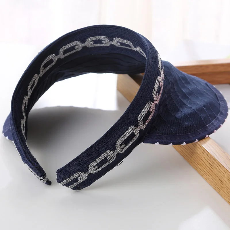 Топ Пустые твердые дамы солнцезащитный козырек шляпы головная повязка Кепка Для