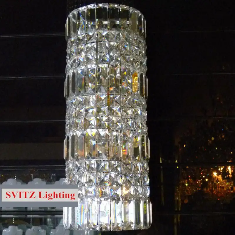 Новый высококачественный прозрачный Кристальный полуцилиндрический настенный светильник может быть