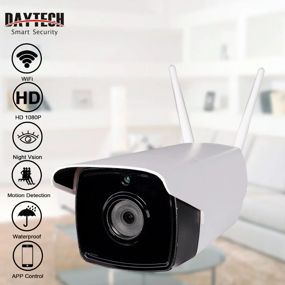 DAYTECH Беспроводная ip камера WiFi пулевидная наруэного наблюдения HD 720 P/1080 P