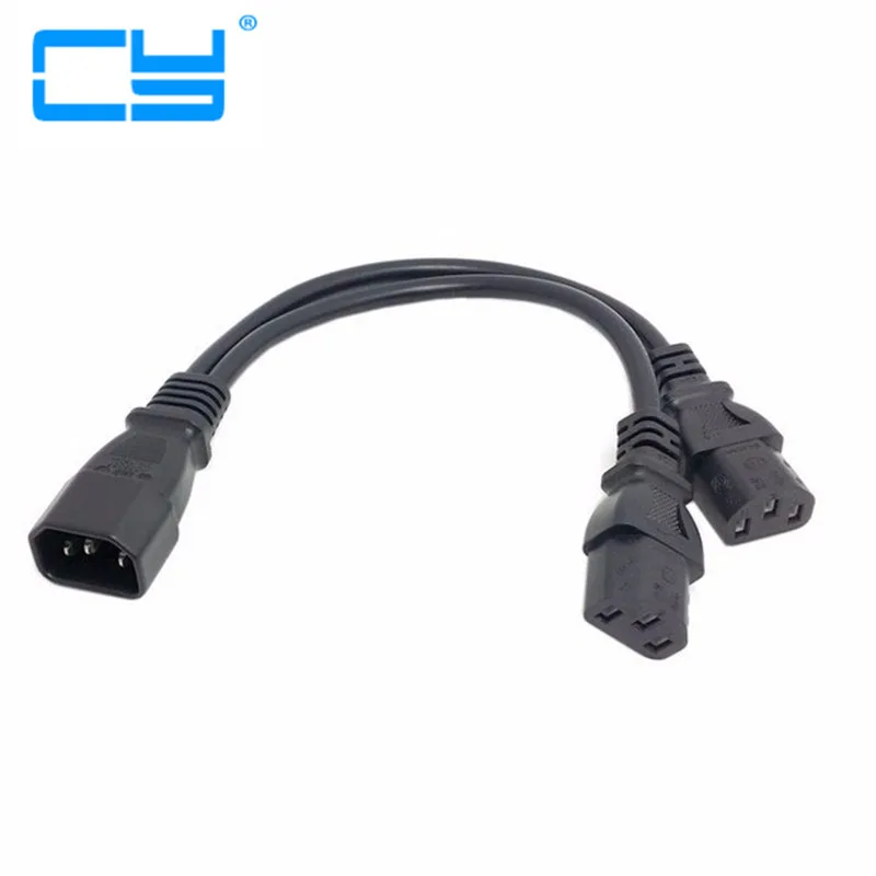 

1 шт. одиночный C14 к двойному C13 5-13R короткая Мощность Y Тип сплиттер адаптер кабель Шнур