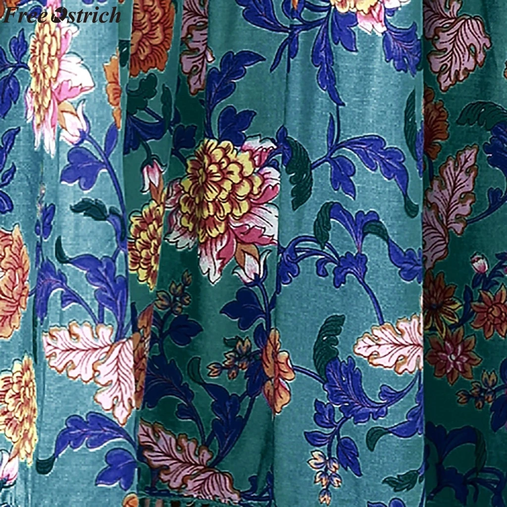 Женские юбки FREE OSTRICH в богемном стиле юбка-трапеция с принтом средней длины