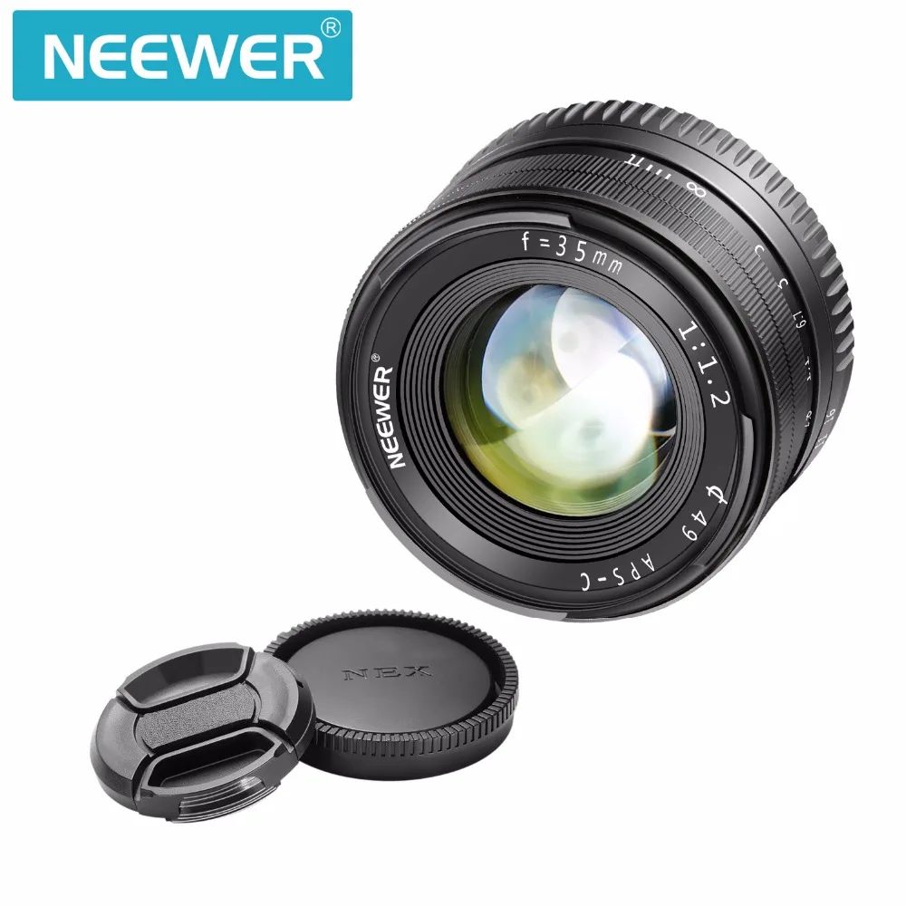 Neewer 35mm F1.2 Large Aperture Prime APS-C Aluminum Lens Compatible with Sony