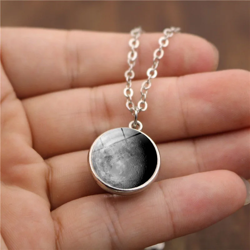 Модное двухстороннее ожерелье с подвеской в виде стеклянного шара для женщин и