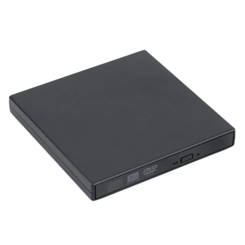 Black Внешний Usb 2,0 Cd Dvd Rom плеер оптический привод Dvd горелки ридер Dvd рекордер для Wind8/8,1/10/Mac - Цвет: Black