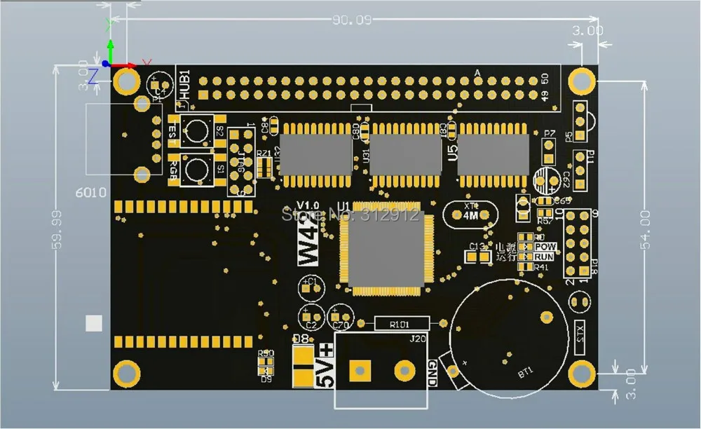 HD W42 асинхронный WIFI светодиодный дисплей 64*544 пикселей для RGB полного цвета|card
