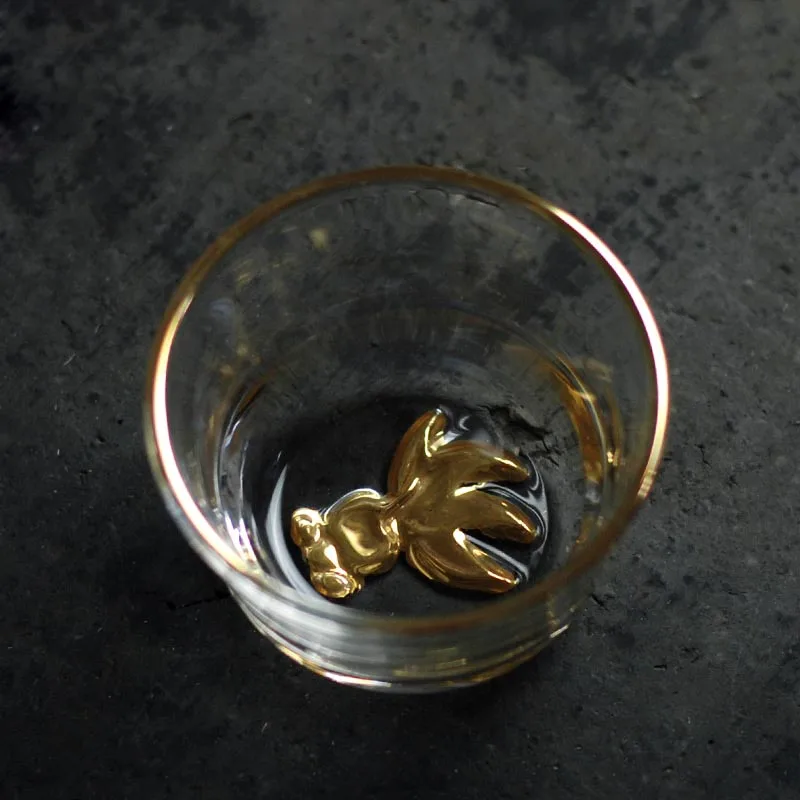 80 мл креативная чайная чашка в японском стиле с золотой инкрустацией карпа