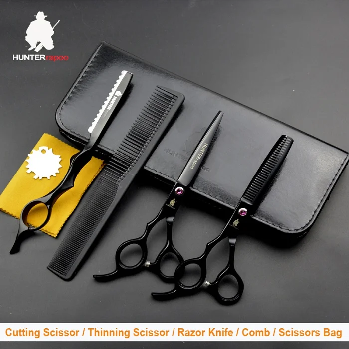 full set scissors Скидка 30% HT9142 6 дюймов из нержавеющей стали для левшей, филировочные ножницы для стрижки волос, набор расчесок для парикмахерских салонов, ножницы для стрижки - Цвет: full set scissors