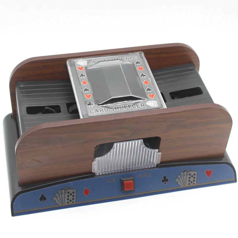 

Wooden/Plastic Card Shuffler Casino Robot 1-2 Decks Shuffling Machine Playing Cards Poker Shuffler Auto Machine Device