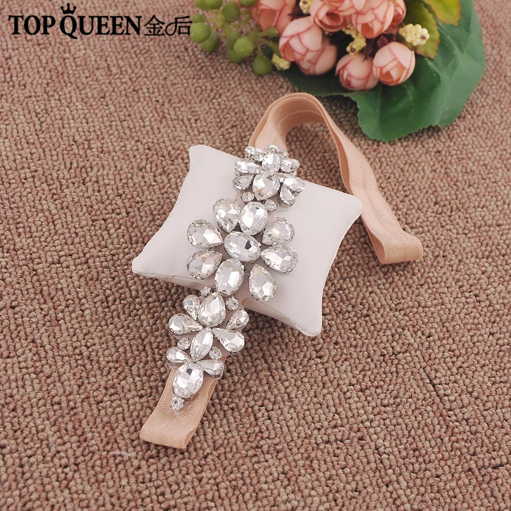 TOPQUEEN SJD-S45 платье Свадебные ремни для женщин платья с камнями для женщин Кристалл и темно-синий пояс украшение аппликация платье с ремнем темно-синий