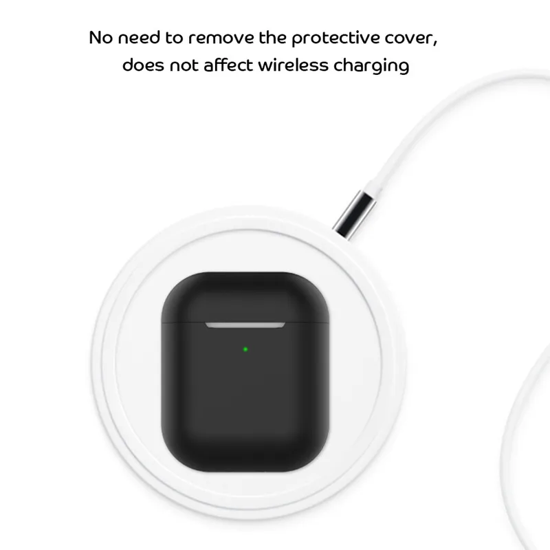 Чехол для наушников Apple AirPods 2 силиконовый чехол беспроводные Bluetooth наушники для Air Pods Чехол защитный для AirPod Тонкий чехол