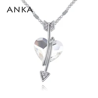 anka austrian heart crystal pendant necklace with arrow fashion style for women gift crystals from austria 132150