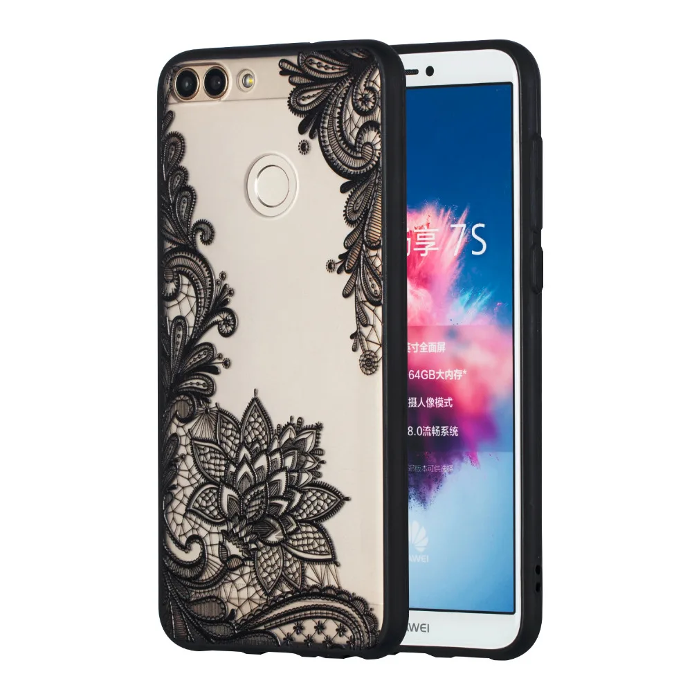 Сексуальный 3D кружевной цветок цветочный чехол для телефона huawei Enjoy 7 S чехлы P