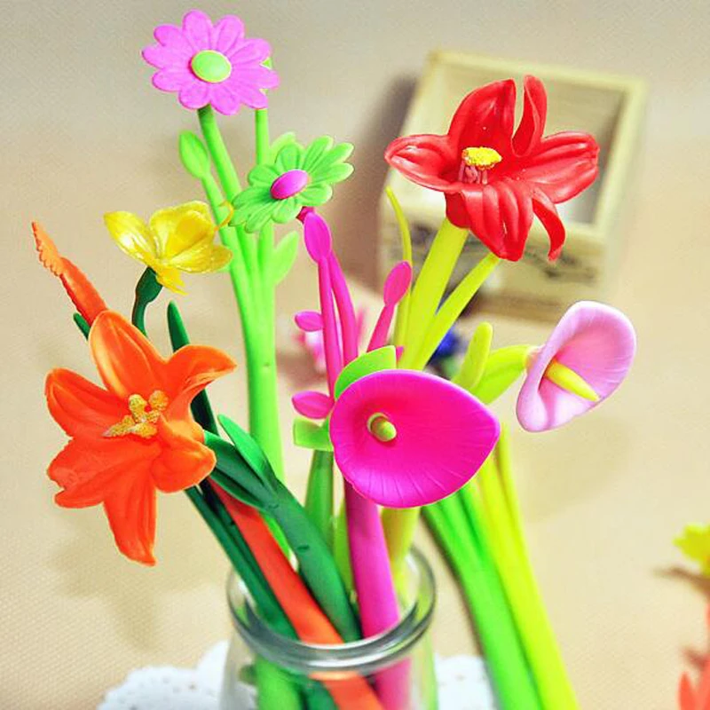 12 шт./лот шариковая ручка с цветами свадебное украшение школьные принадлежности