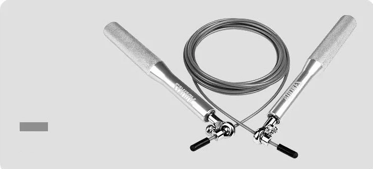silver Скоростной Скакалка из стальной проволоки с сумкой для переноски, Профессиональная Скакалка для гонок, Скакалка для кроссфита, Скакалка для фитнеса, тренажерного зала - Цвет: silver