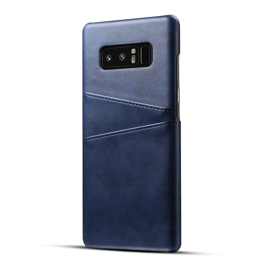Чехол накладка из натуральной кожи для Galaxy Note 8 9 S9 Plus S8 S7 Edge A8 A6 J6 J8 чехол бумажник