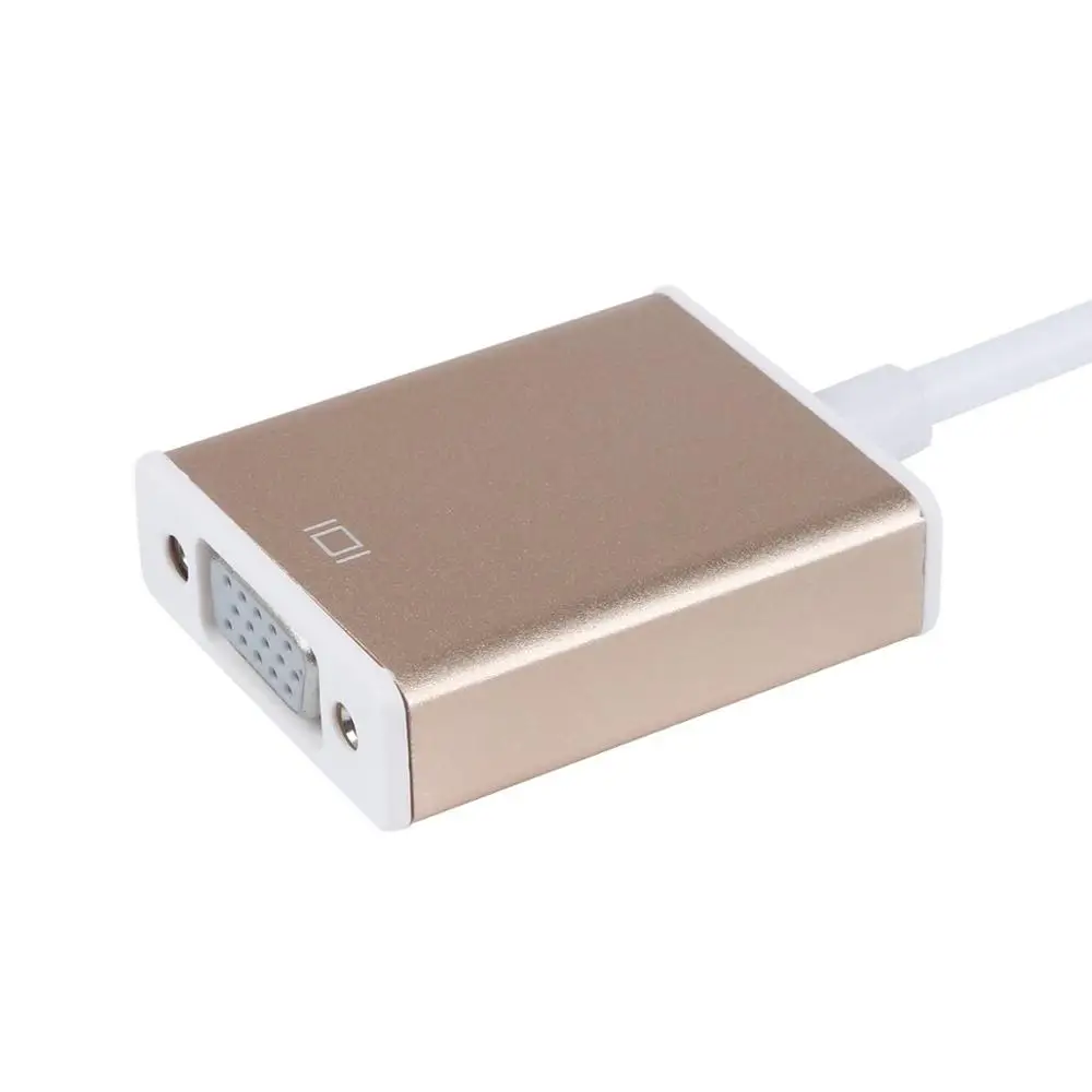 Супер Скоростной USB 3 1 Type C VGA адаптер Реверсивный для нового Macbook 12 дюймов золотой +